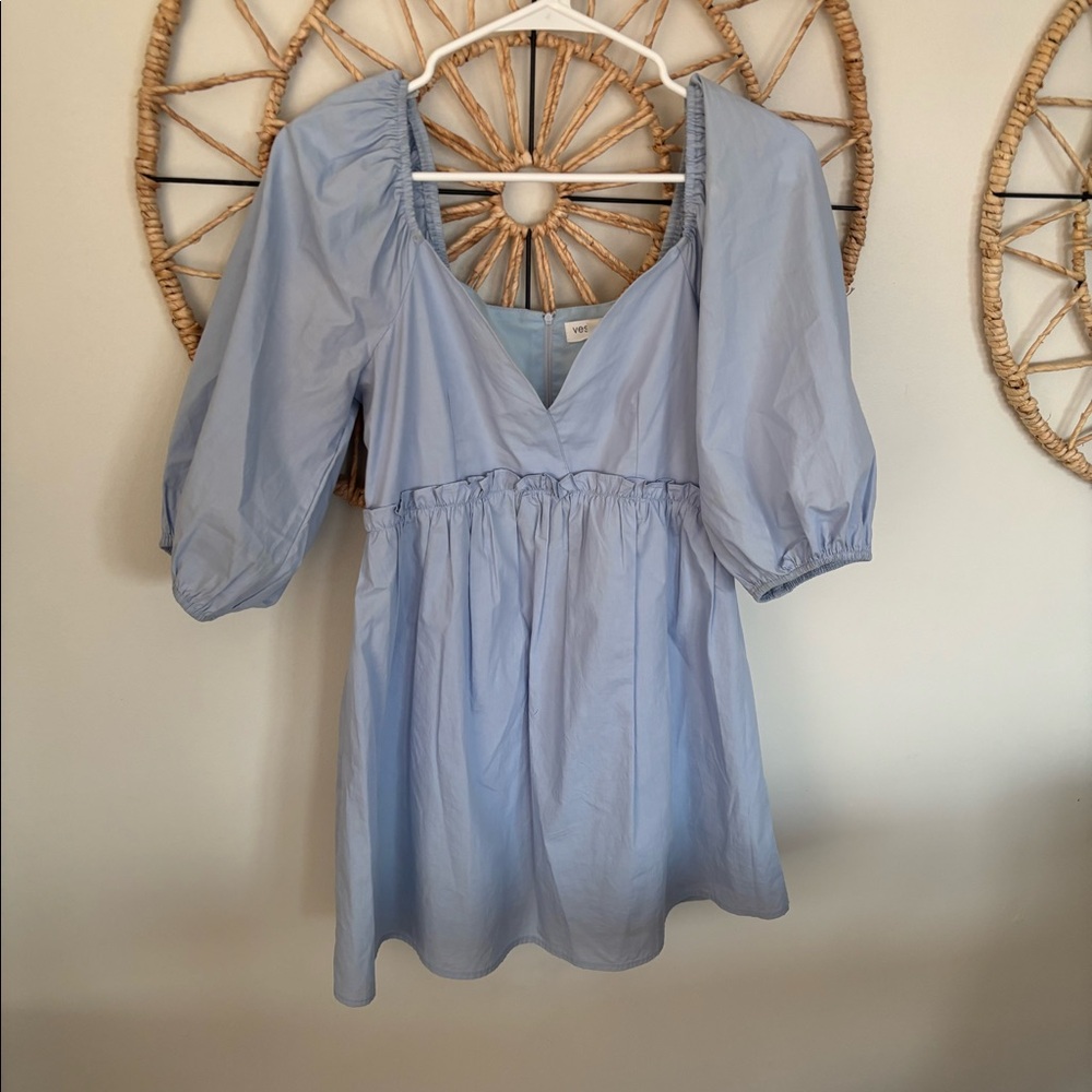 Vestique Carolina Blue Mini Dress